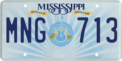 MS license plate MNG713