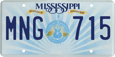 MS license plate MNG715