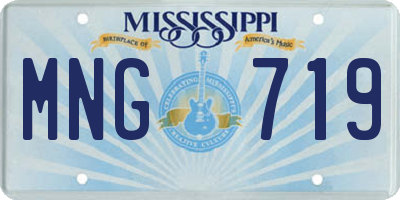 MS license plate MNG719