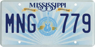MS license plate MNG779