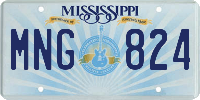 MS license plate MNG824