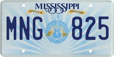MS license plate MNG825