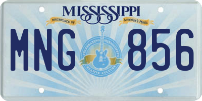 MS license plate MNG856