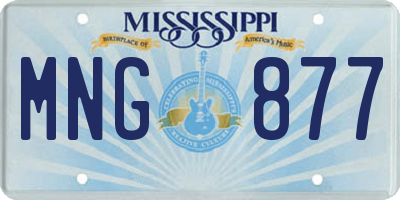 MS license plate MNG877