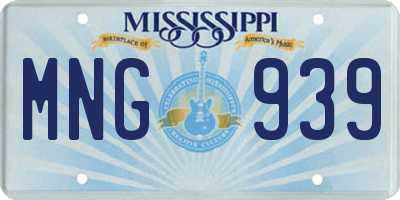 MS license plate MNG939