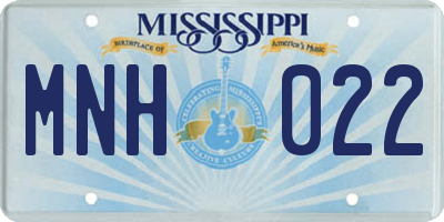 MS license plate MNH022