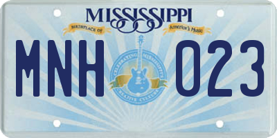 MS license plate MNH023
