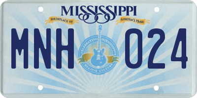 MS license plate MNH024