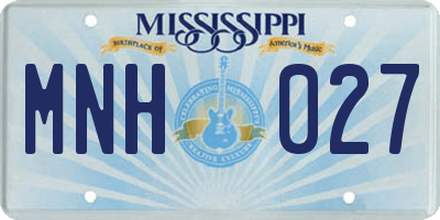 MS license plate MNH027