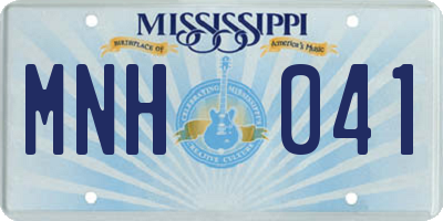 MS license plate MNH041