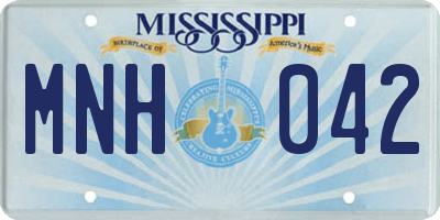 MS license plate MNH042
