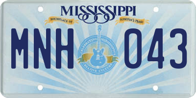 MS license plate MNH043