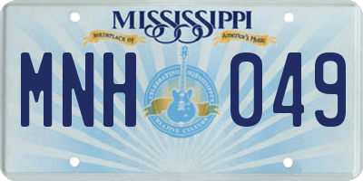 MS license plate MNH049