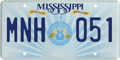 MS license plate MNH051
