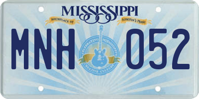 MS license plate MNH052