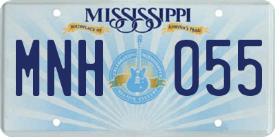 MS license plate MNH055
