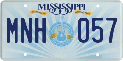 MS license plate MNH057