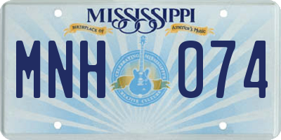 MS license plate MNH074