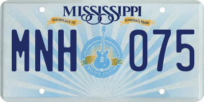 MS license plate MNH075