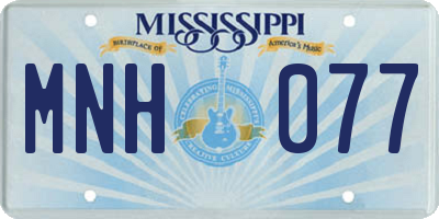 MS license plate MNH077