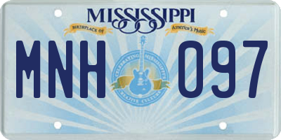 MS license plate MNH097