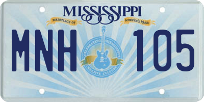 MS license plate MNH105