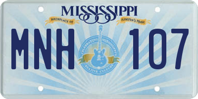 MS license plate MNH107