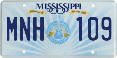MS license plate MNH109