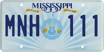 MS license plate MNH111
