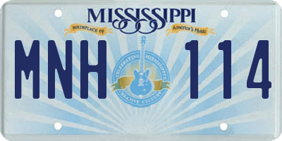 MS license plate MNH114