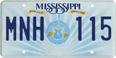 MS license plate MNH115