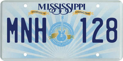MS license plate MNH128