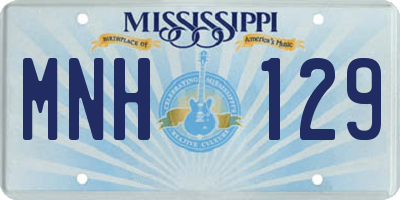 MS license plate MNH129