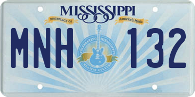 MS license plate MNH132