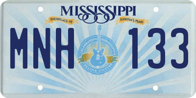 MS license plate MNH133