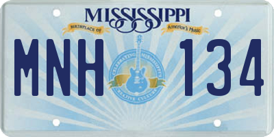 MS license plate MNH134