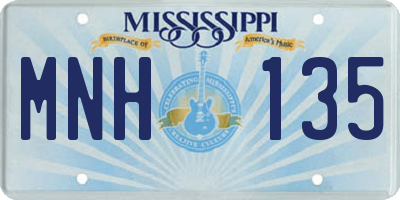 MS license plate MNH135
