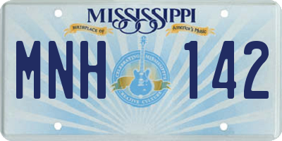MS license plate MNH142