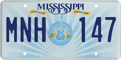 MS license plate MNH147
