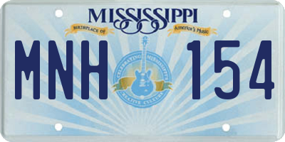 MS license plate MNH154