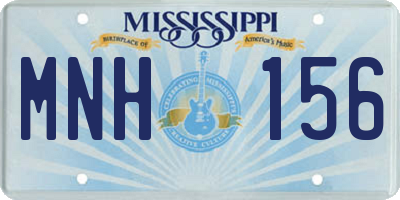 MS license plate MNH156