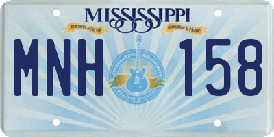 MS license plate MNH158