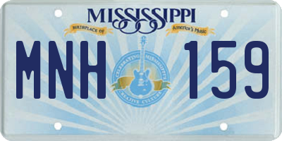 MS license plate MNH159