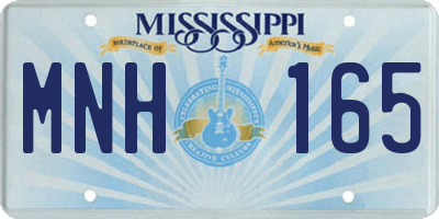 MS license plate MNH165
