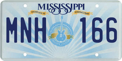 MS license plate MNH166