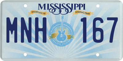 MS license plate MNH167