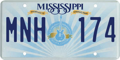 MS license plate MNH174