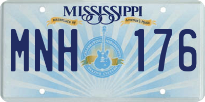 MS license plate MNH176