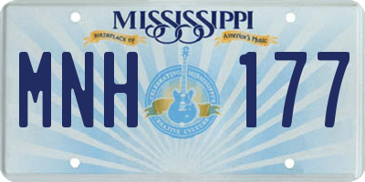 MS license plate MNH177