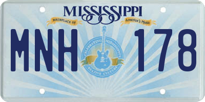 MS license plate MNH178